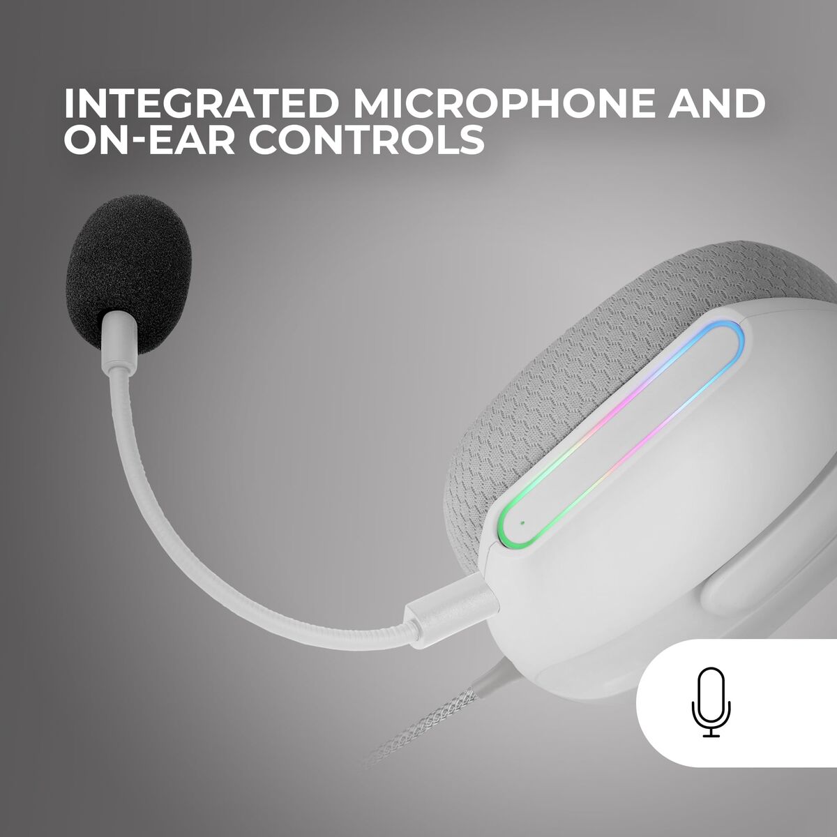 Bild von Headphones with Microphone Mars Gaming MHPROW White