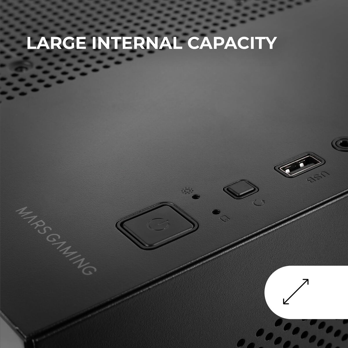 Image de ATX Semi-tower Box Mars Gaming MC3TLITE Black