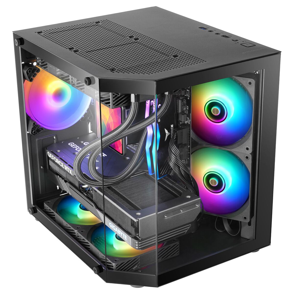 Image de ATX Semi-tower Box Mars Gaming MC3TLITE Black