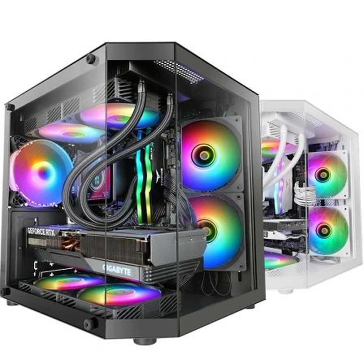 Image de ATX Semi-tower Box Mars Gaming MC3TLITE Black
