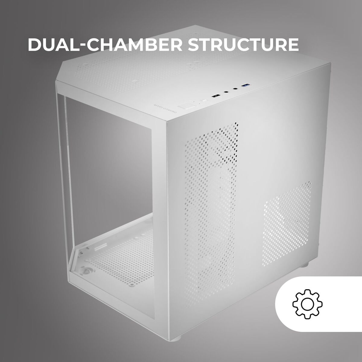 Picture of ATX Semi-tower Box Mars Gaming MC3TLITEW White