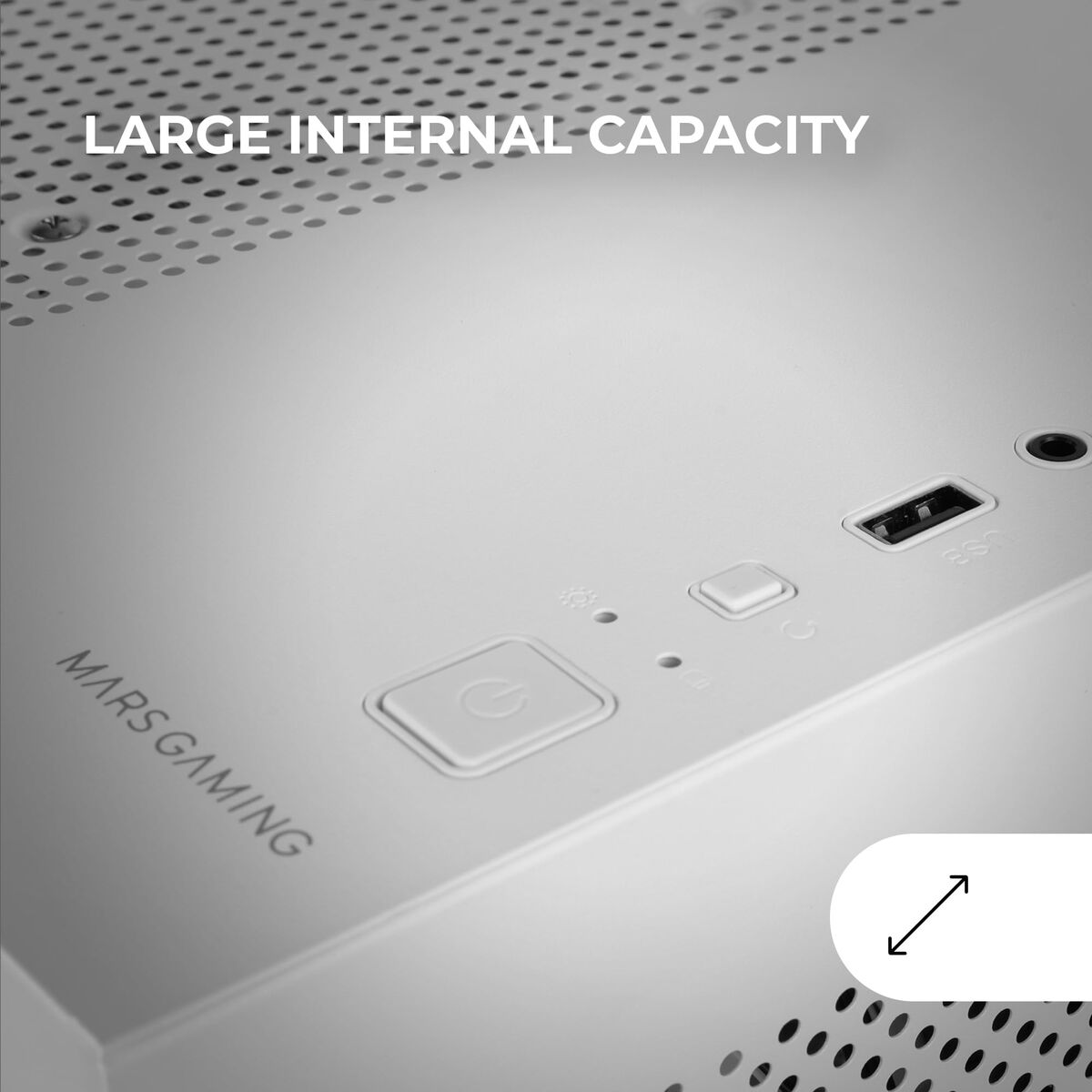 Picture of ATX Semi-tower Box Mars Gaming MC3TLITEW White