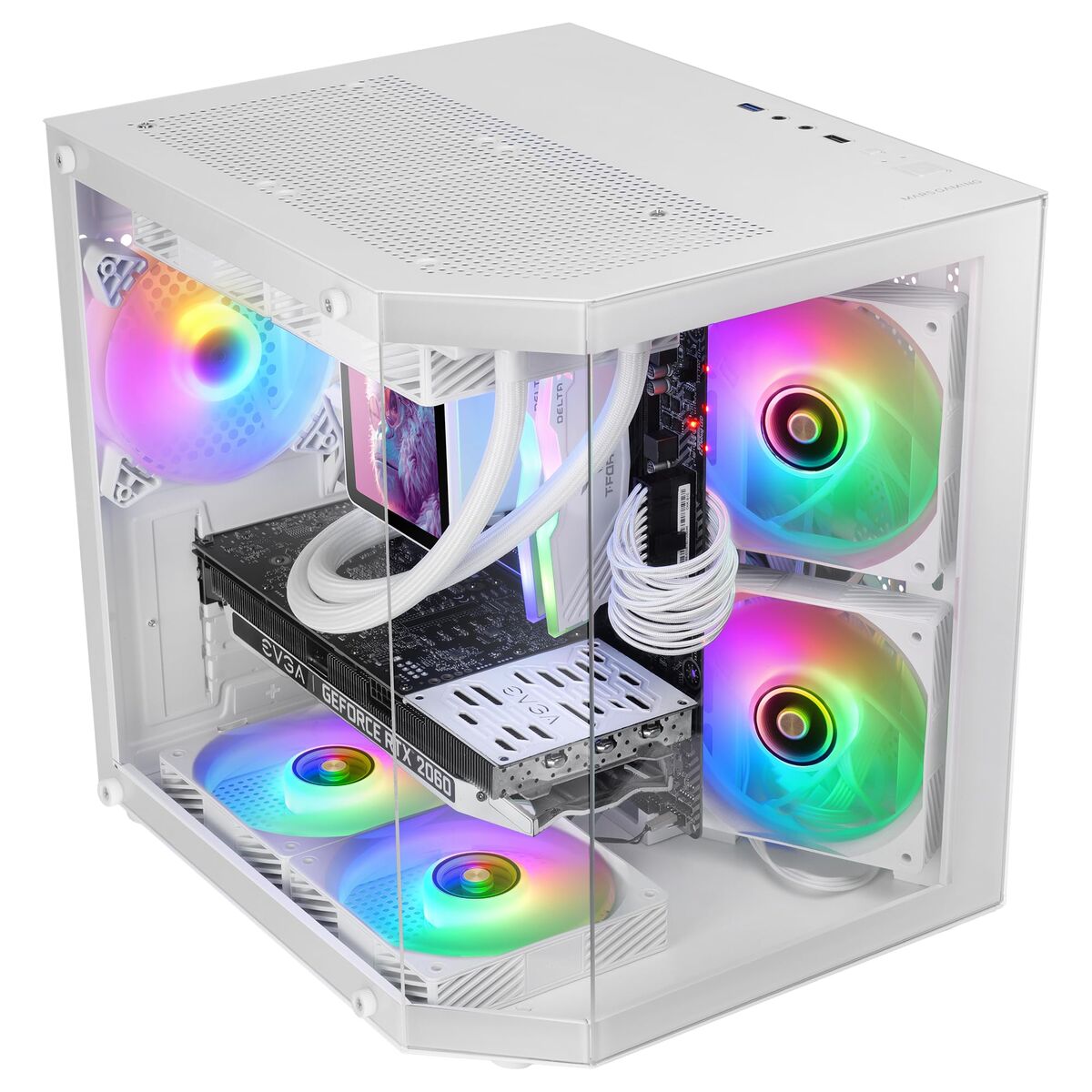 Picture of ATX Semi-tower Box Mars Gaming MC3TLITEW White