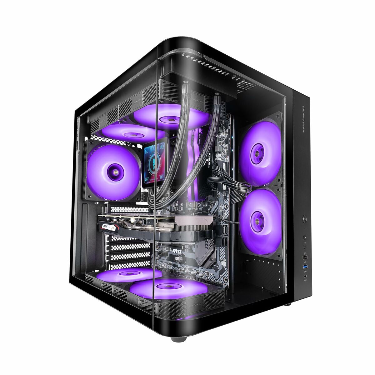 Picture of ATX Semi-tower Box Mars Gaming MCCURV Black