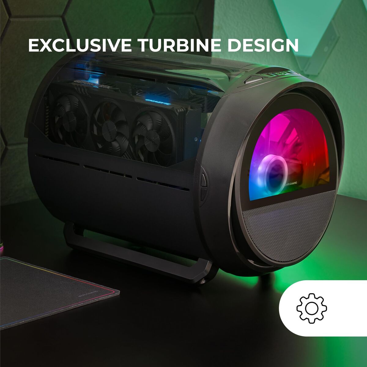 Picture of ATX Semi-tower Box Mars Gaming MCCYLON Black