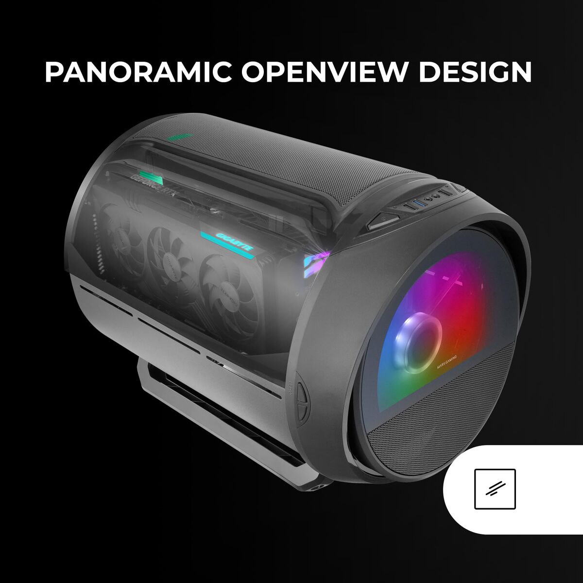 Picture of ATX Semi-tower Box Mars Gaming MCCYLON Black