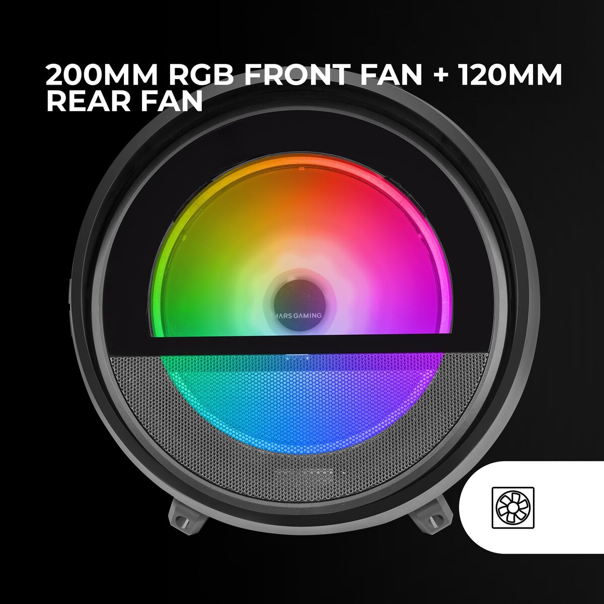 Picture of ATX Semi-tower Box Mars Gaming MCCYLON Black