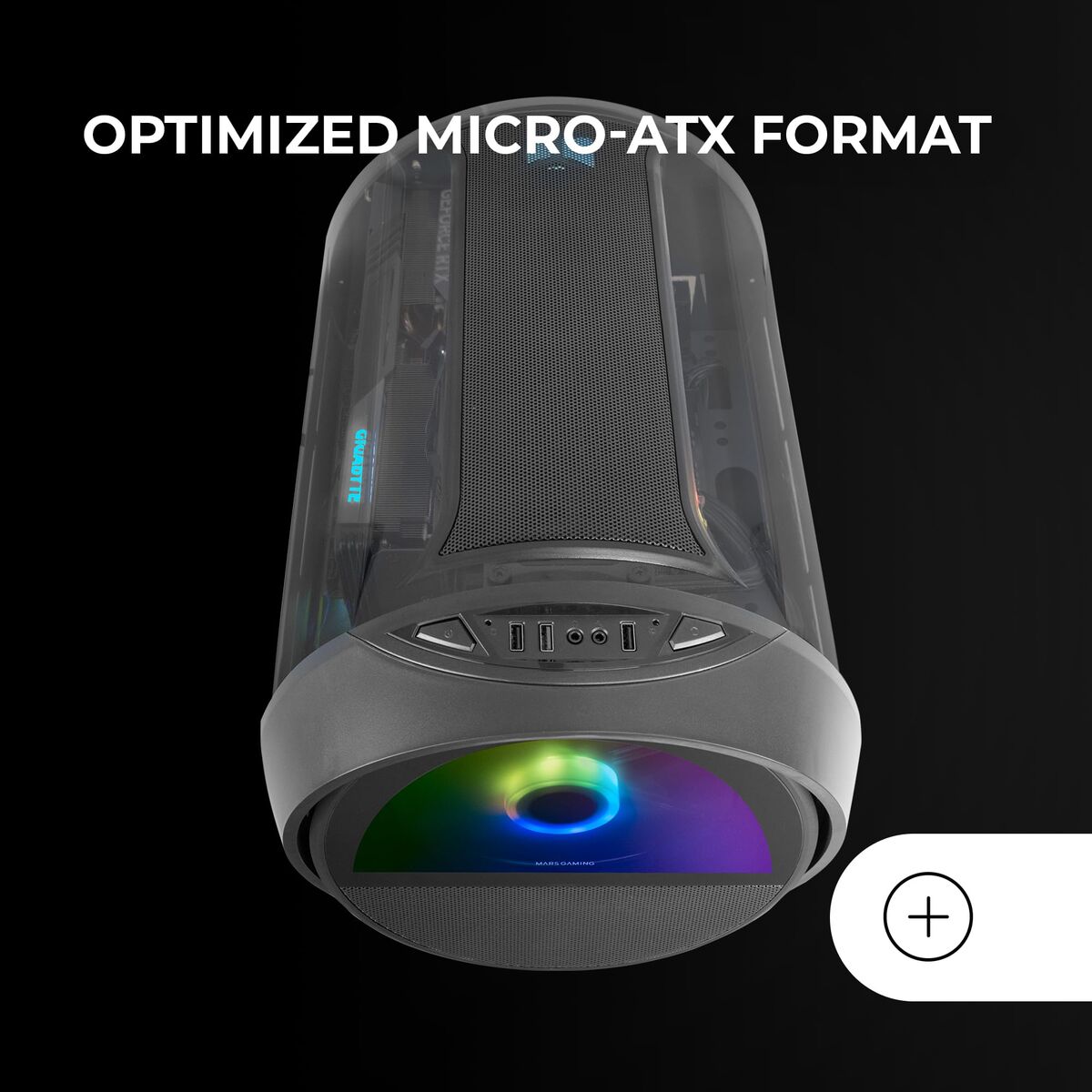 Picture of ATX Semi-tower Box Mars Gaming MCCYLON Black