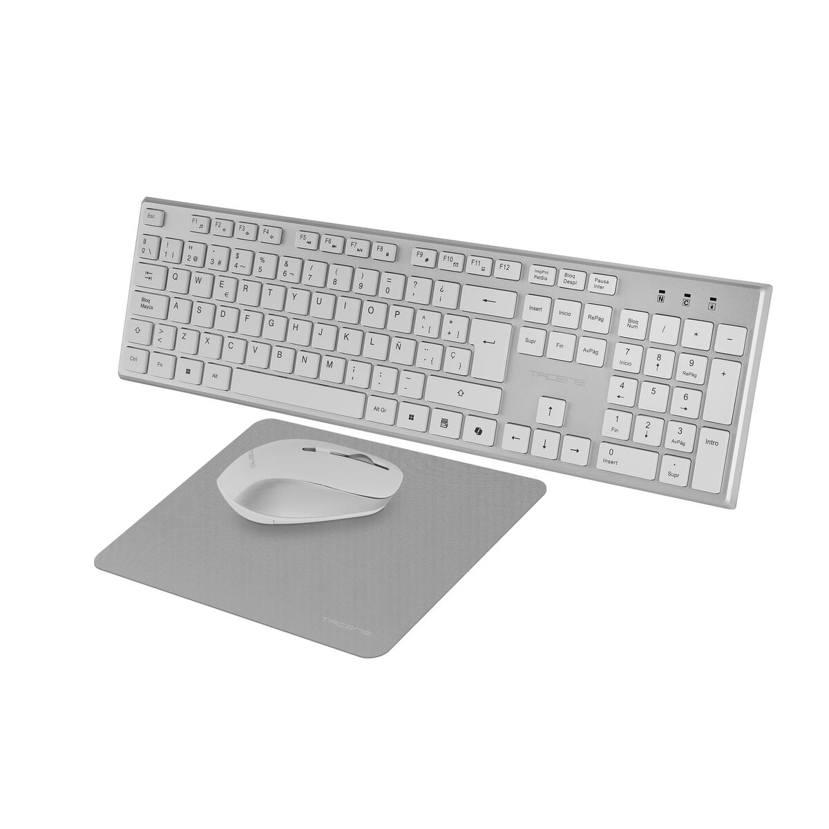 Picture of Keyboard and Mouse Tacens 6ZENITHWES White Spanish Qwerty (3 Units)