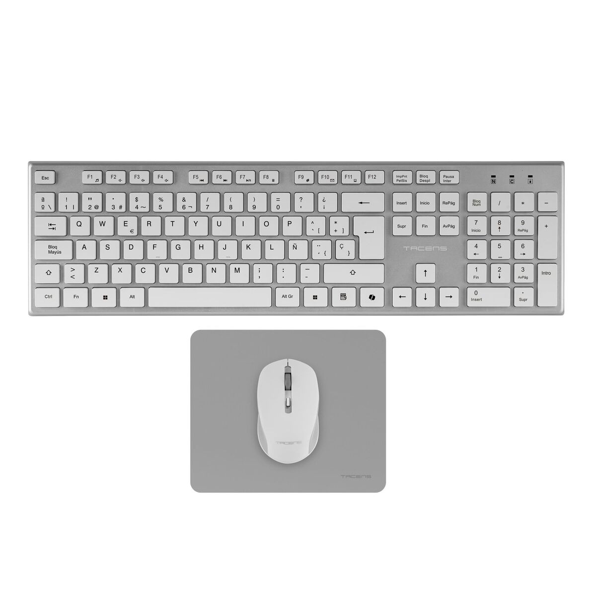 Picture of Keyboard and Mouse Tacens 6ZENITHWES White Spanish Qwerty (3 Units)