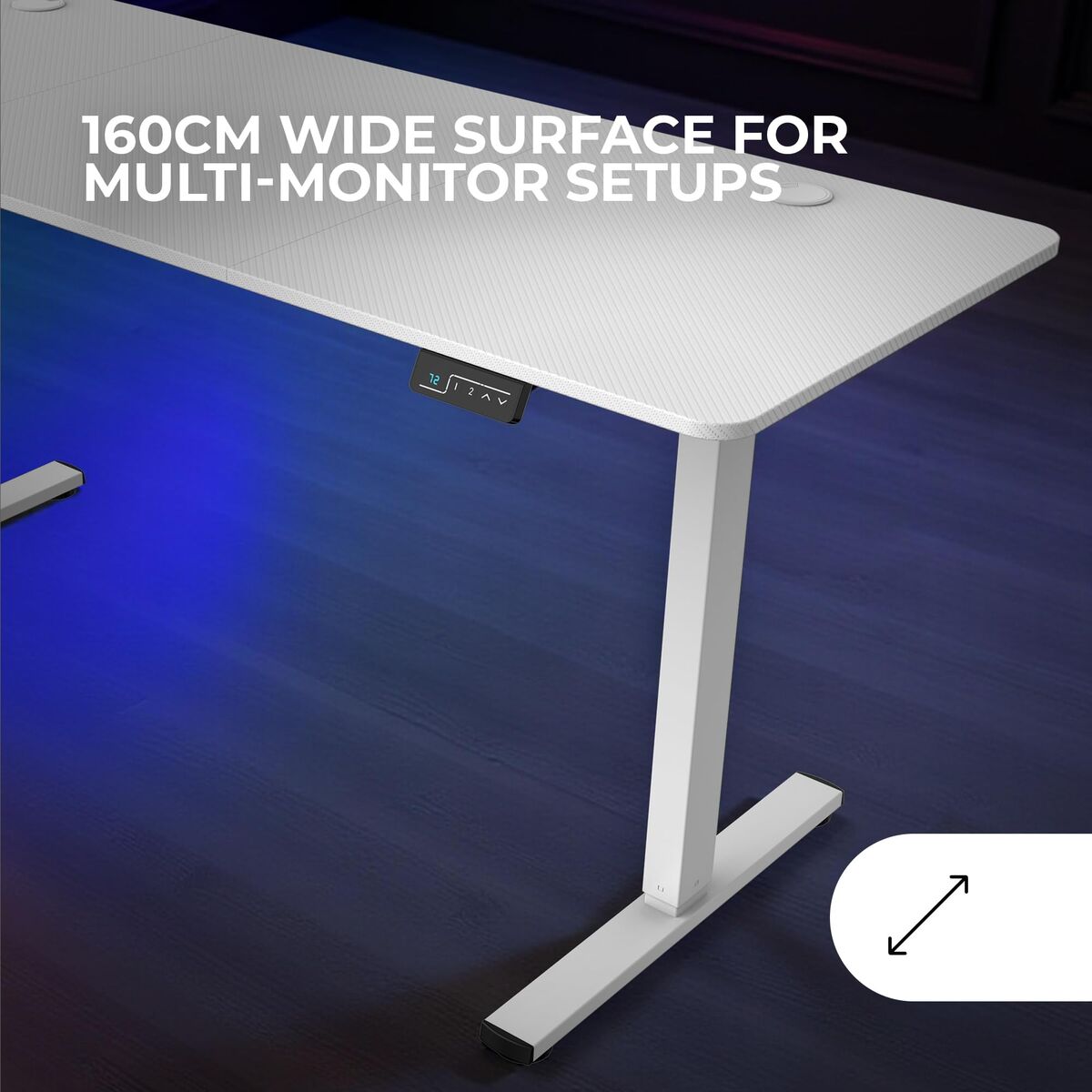 Picture of Desk Mars Gaming MGDERGOPRO160W White 160 x 60 cm
