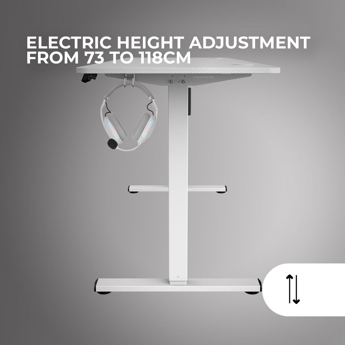 Picture of Desk Mars Gaming MGDERGOPRO160W White 160 x 60 cm