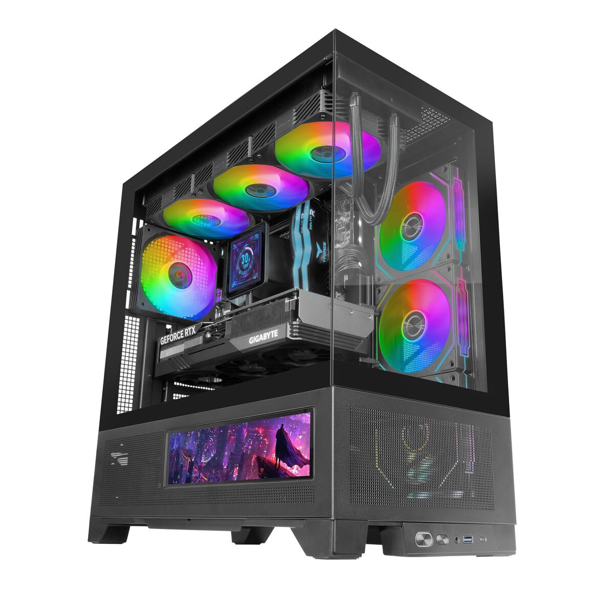 Picture of ATX Semi-tower Box Mars Gaming MCLCDX Black