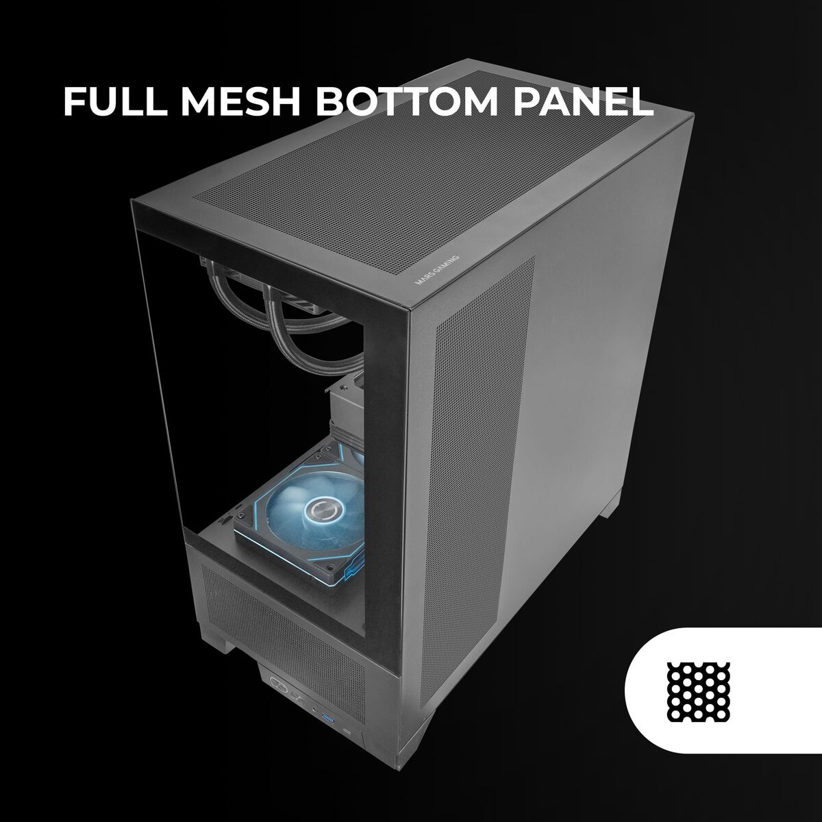 Picture of ATX Semi-tower Box Mars Gaming MCLCDX Black