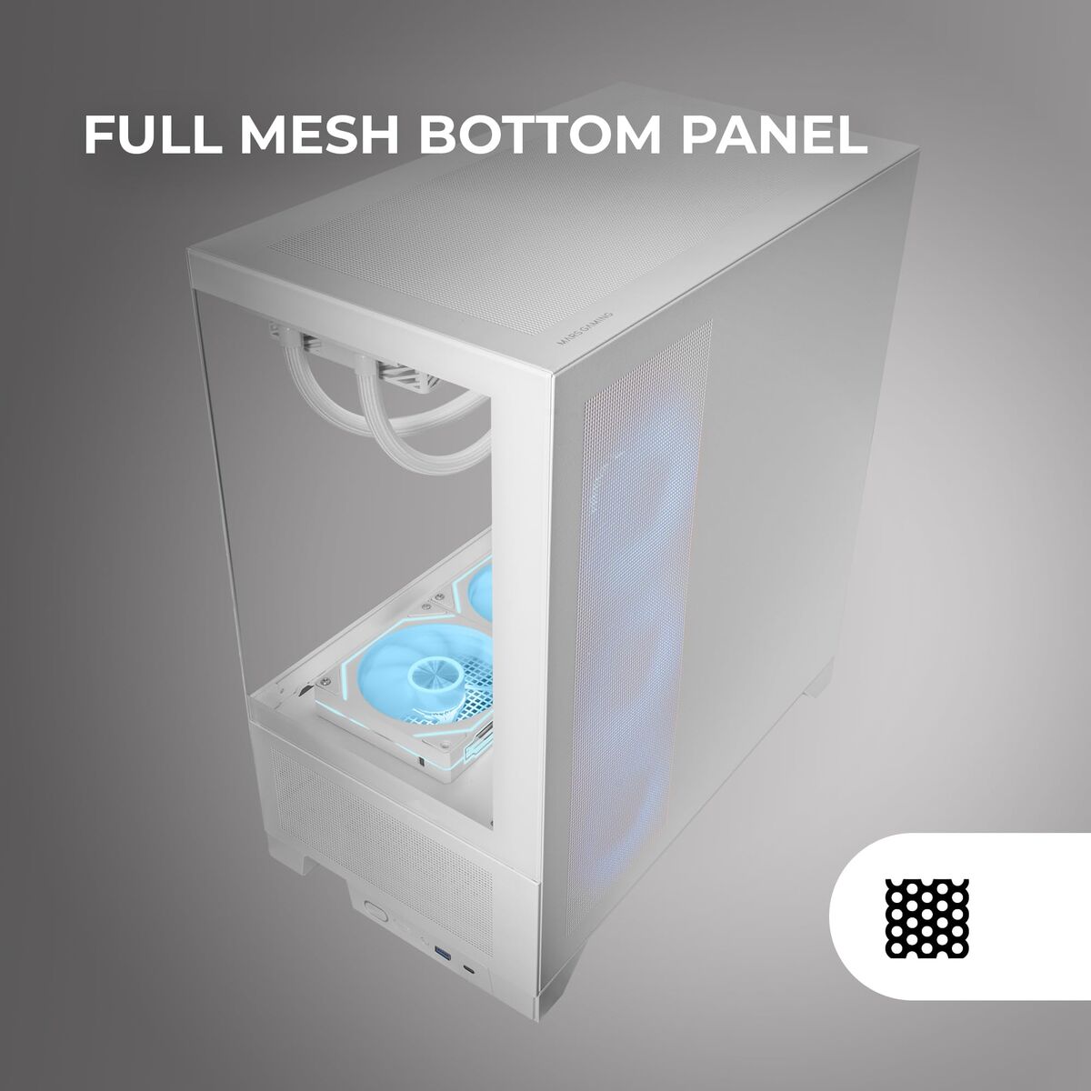 Picture of ATX Semi-tower Box Mars Gaming MCLCDXW White