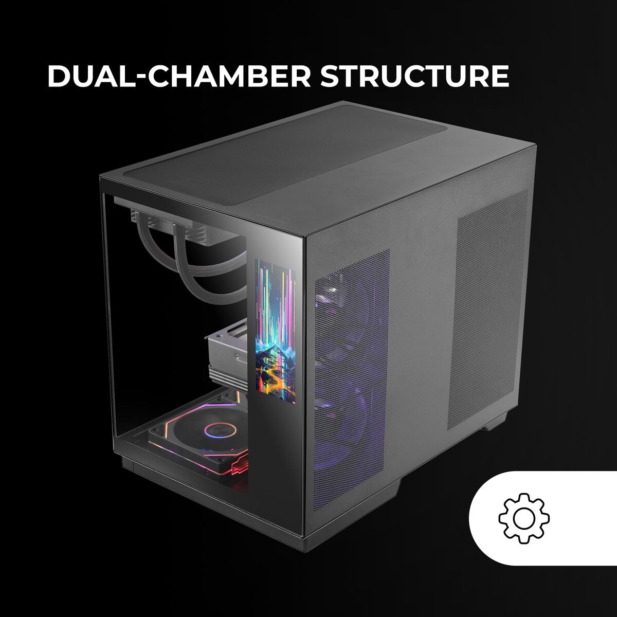 Picture of ATX Semi-tower Box Mars Gaming MCMIRAGE Black