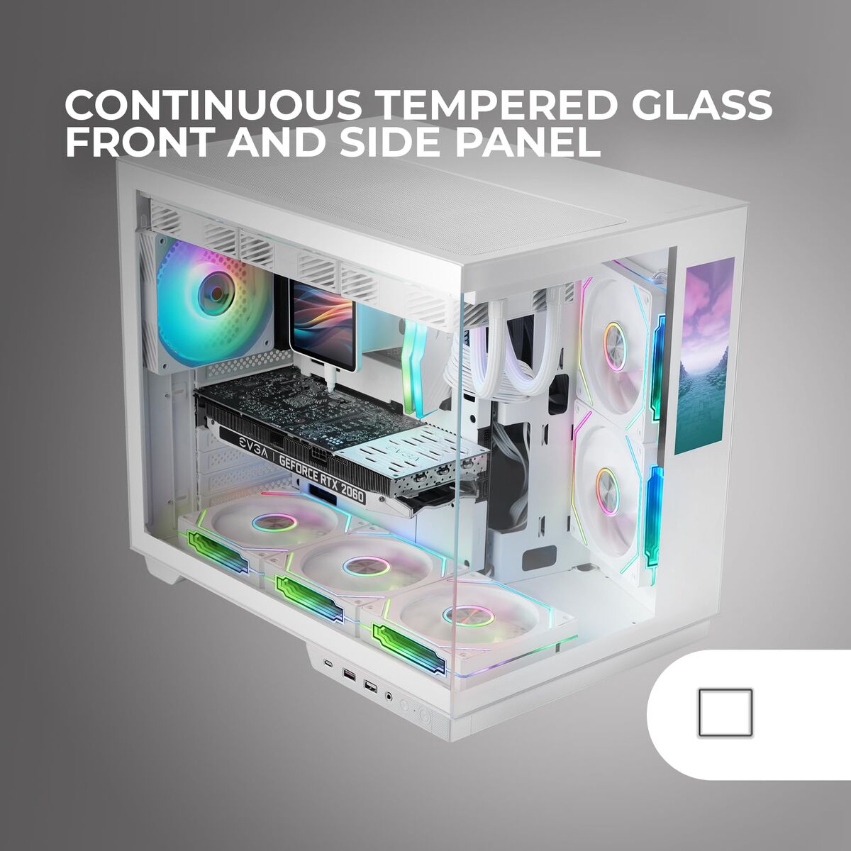Afbeeldingen van ATX Semi-tower Box Mars Gaming MCMIRAGEW White