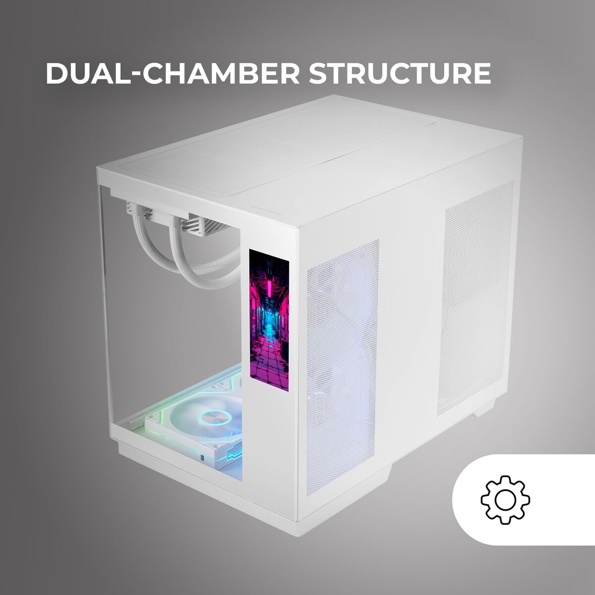 Afbeeldingen van ATX Semi-tower Box Mars Gaming MCMIRAGEW White