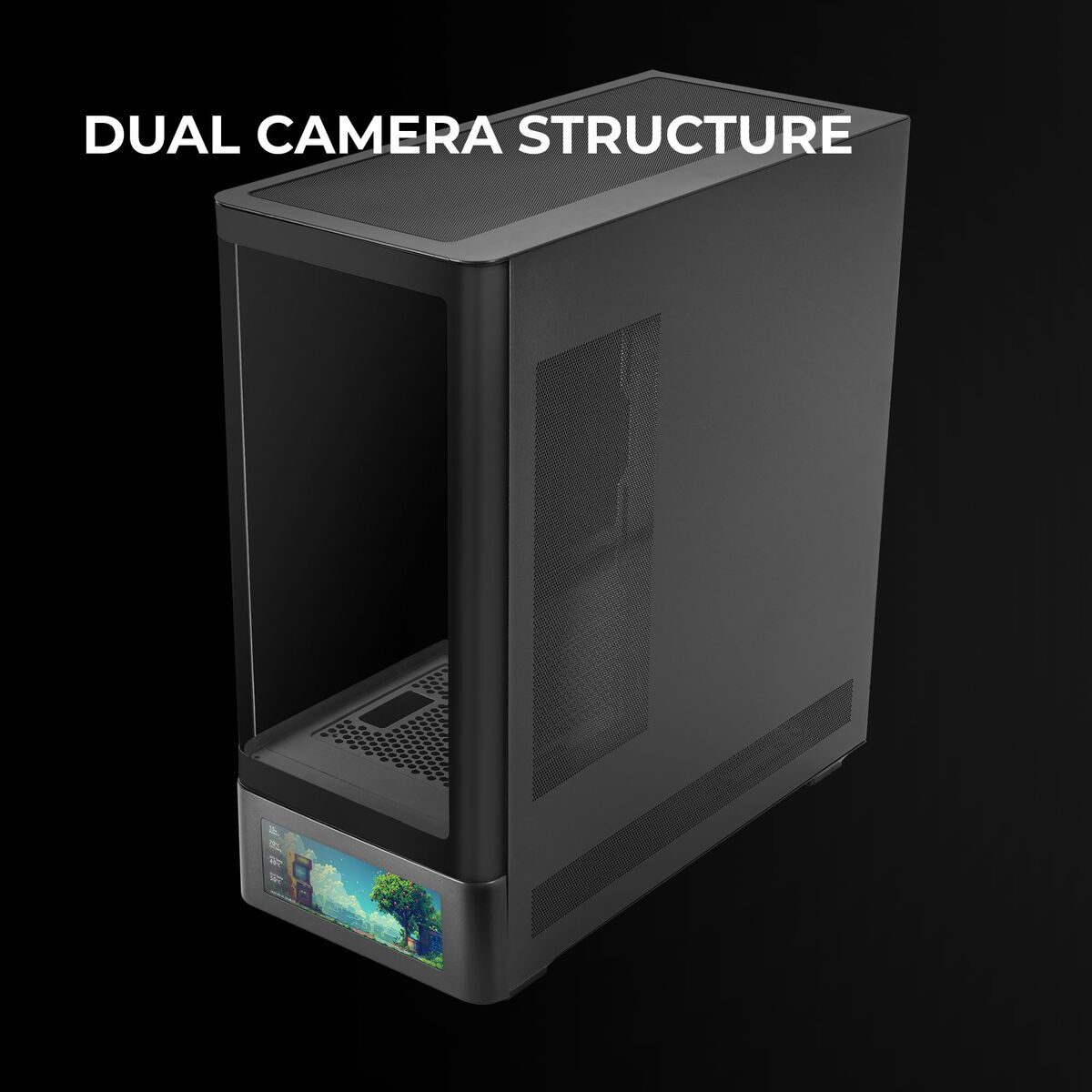 Picture of ATX Semi-tower Box Mars Gaming MCLCDPRO Black