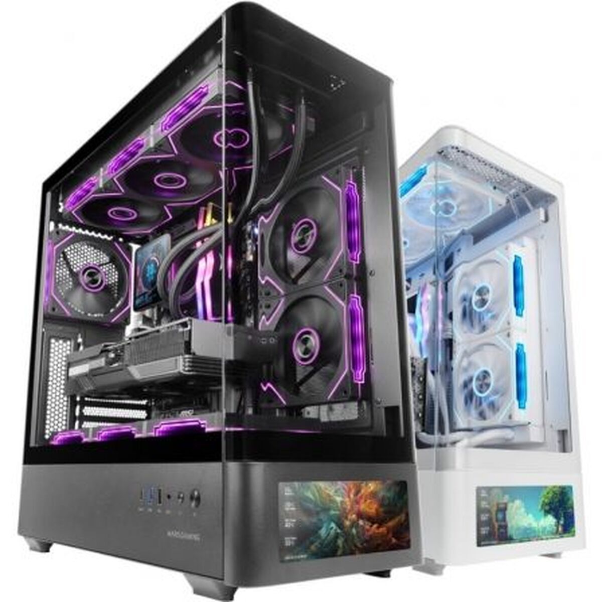 Picture of ATX Semi-tower Box Mars Gaming MCLCDPRO Black