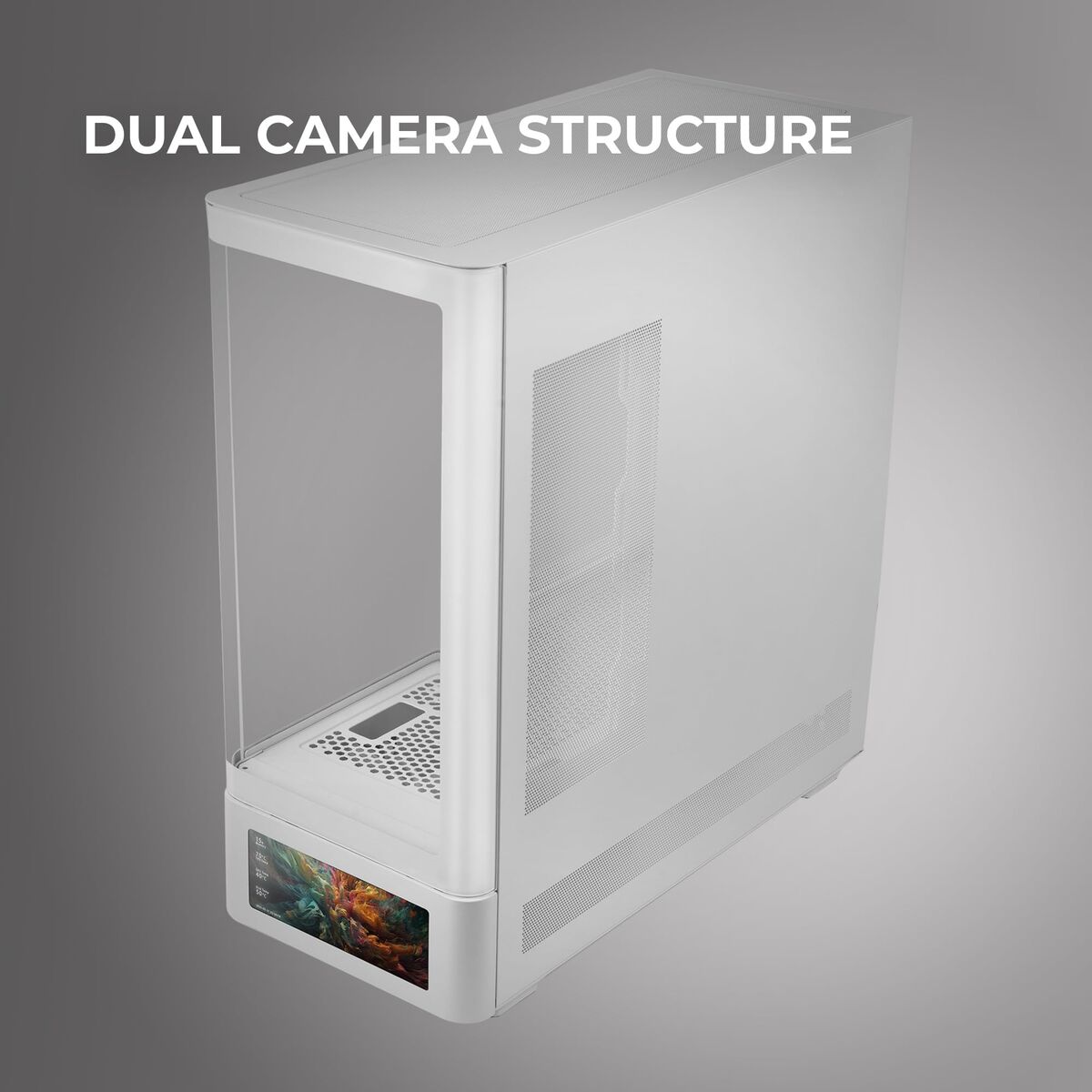 Afbeeldingen van ATX Semi-tower Box Mars Gaming MCLCDPROW White