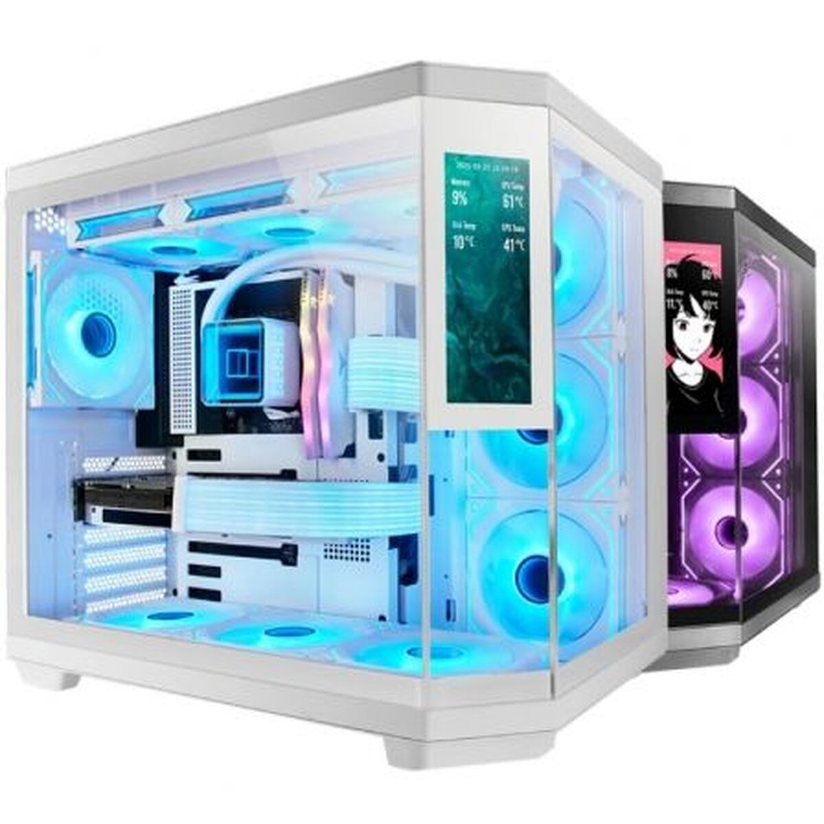 Picture of ATX Semi-tower Box Mars Gaming MC3TCORELCDW White