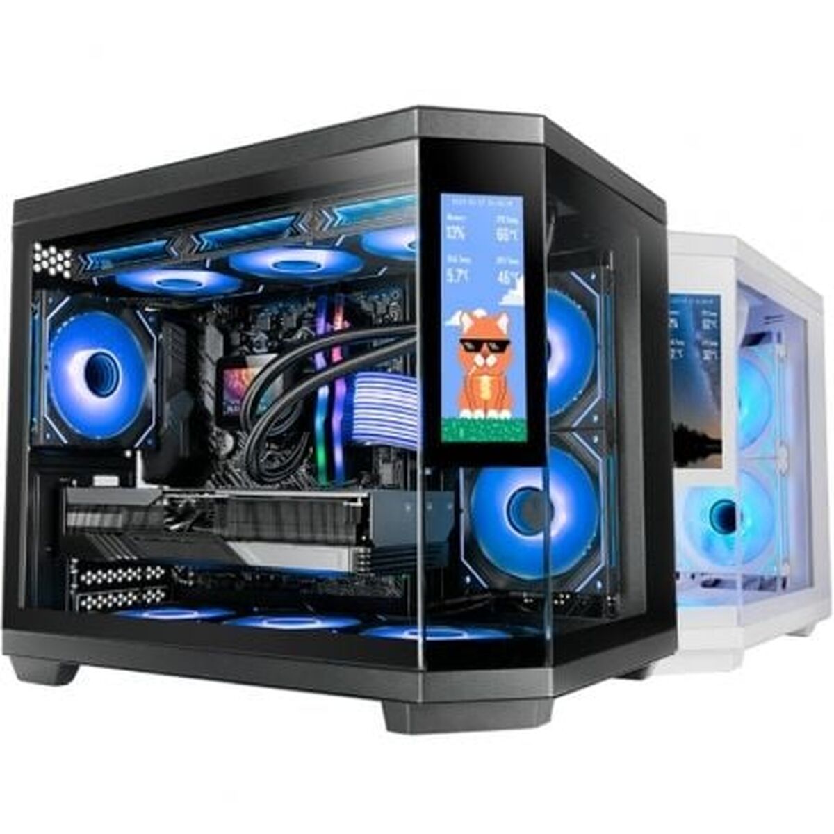 Picture of ATX Semi-tower Box Mars Gaming MC3TCORELCDM Black