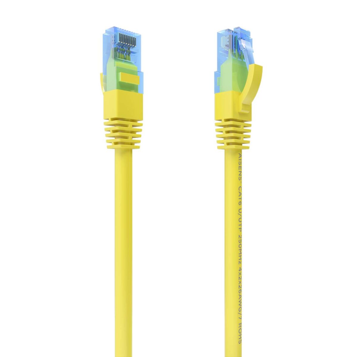 Image secondaire de Câble Réseau Rigide UTP 6ème Catégorie Aisens Jaune
