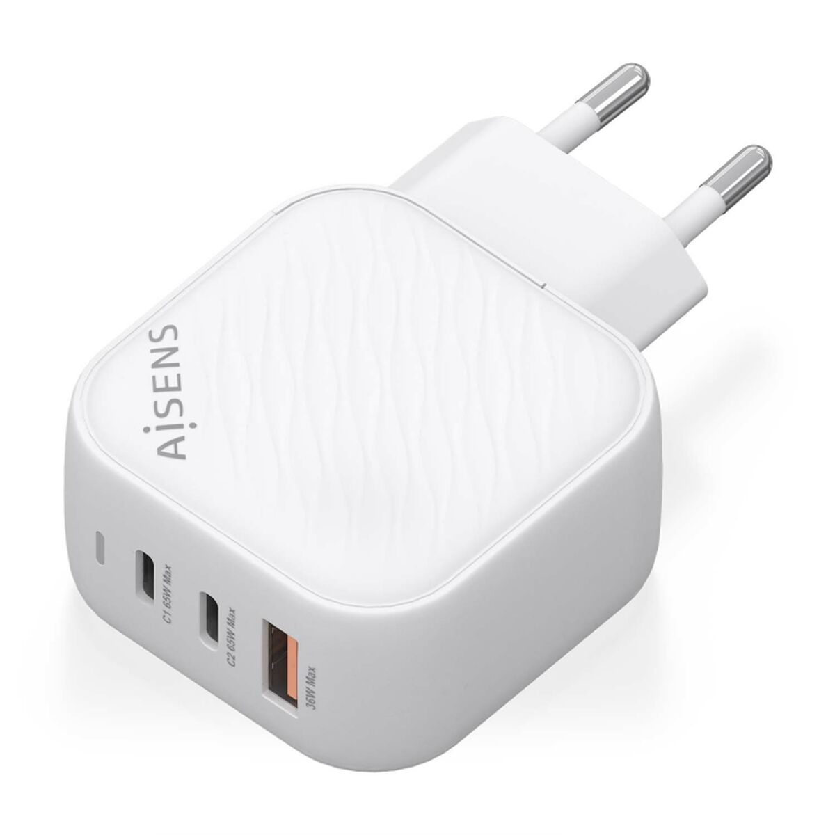 Wall Charger Aisens ASCH-65W3P026-W White Multicolour 65 W
