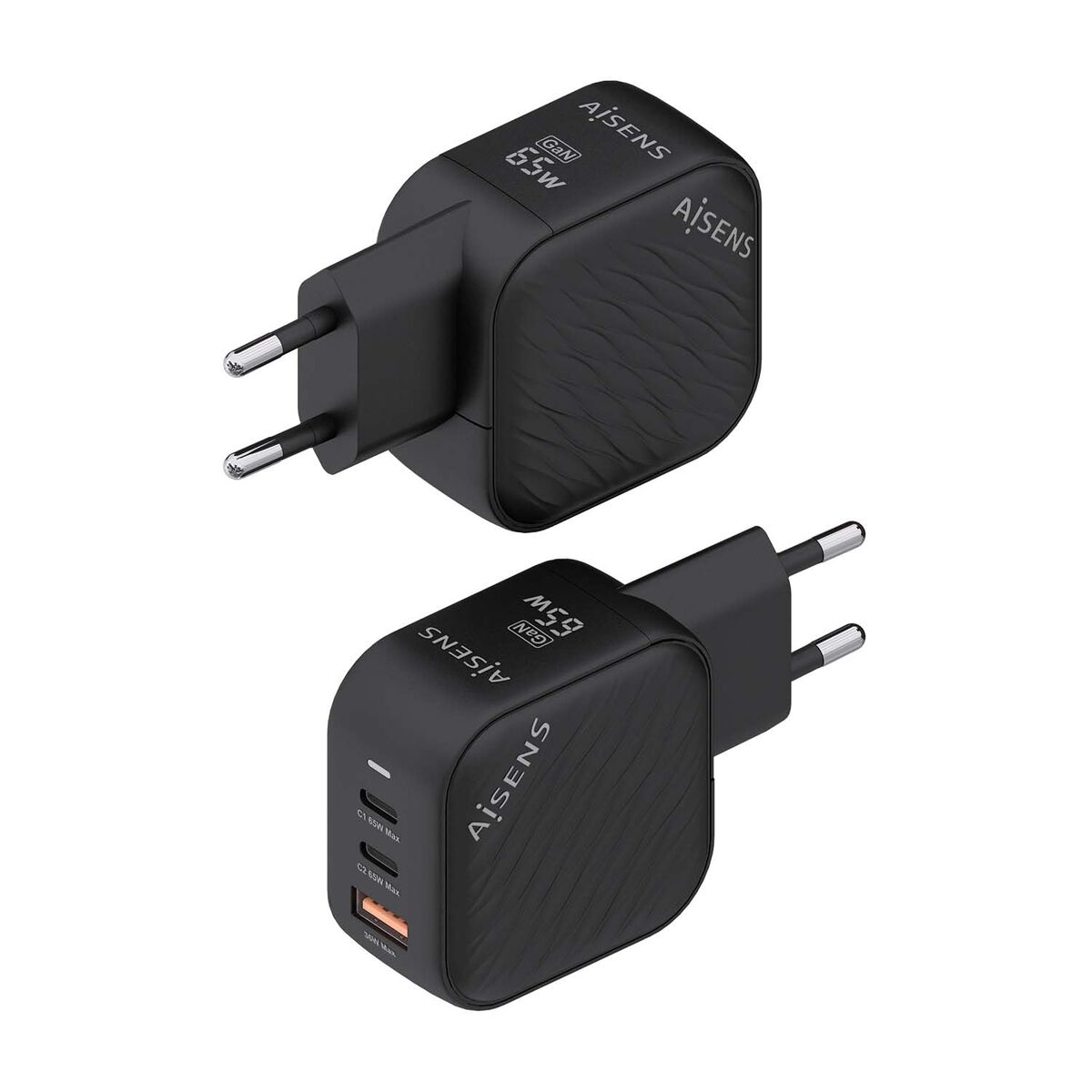 Picture of Wall Charger Aisens ASCH-65W3P027-BK Black Multicolour 65 W