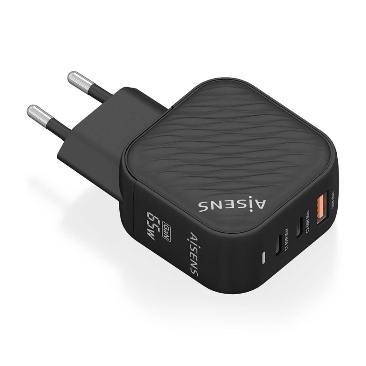Wall Charger Aisens ASCH-65W3P027-BK Black Multicolour 65 W