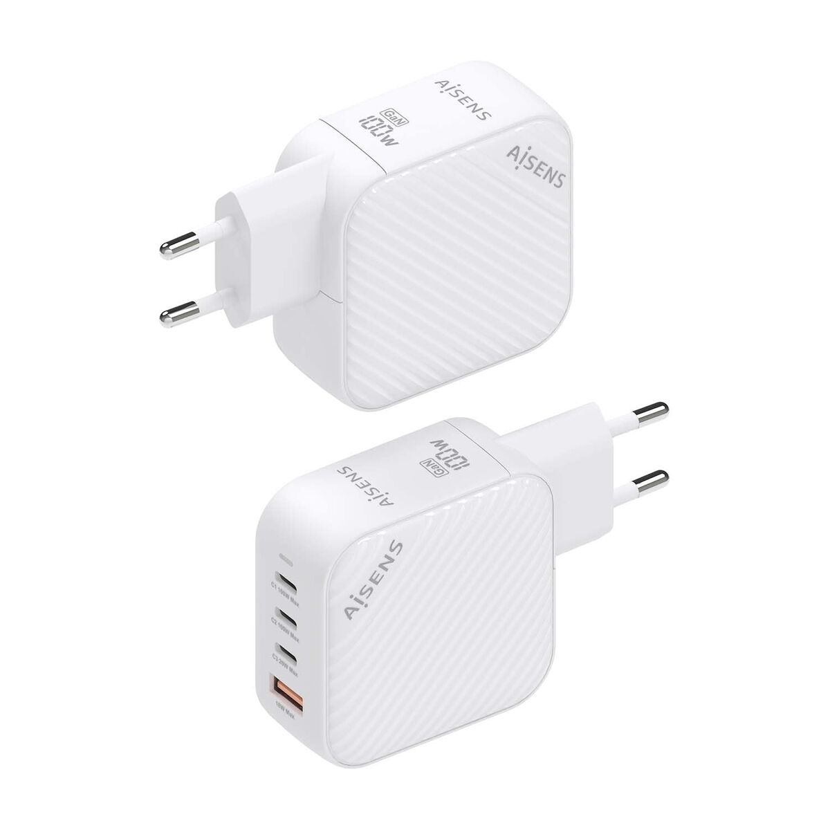 Wall Charger Aisens ASCH-100W4P028-W White Multicolour 100 W