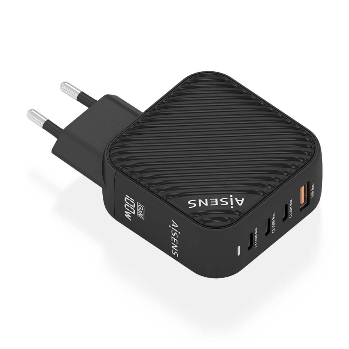 Wall Charger Aisens ASCH-100W4P029-BK Black Multicolour 100 W