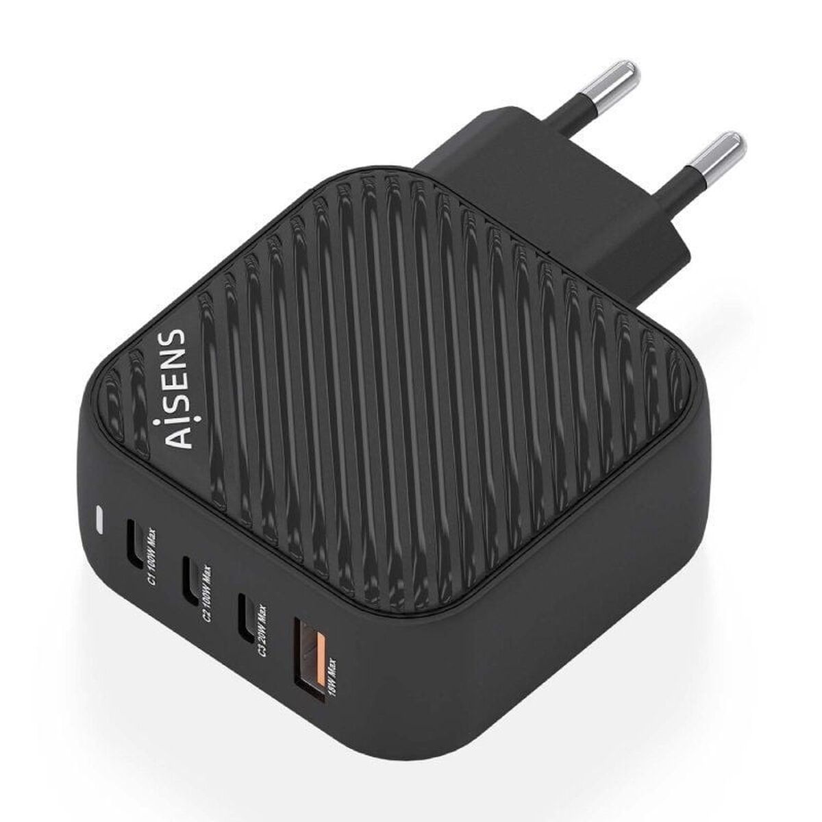 Wall Charger Aisens ASCH-100W4P029-BK Black Multicolour 100 W