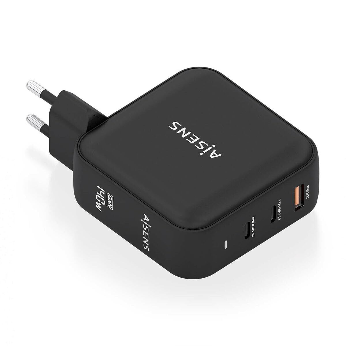 Sieninis įkroviklis Aisens ASCH-140W3P031-BK Juoda Spalvotas 140 W
