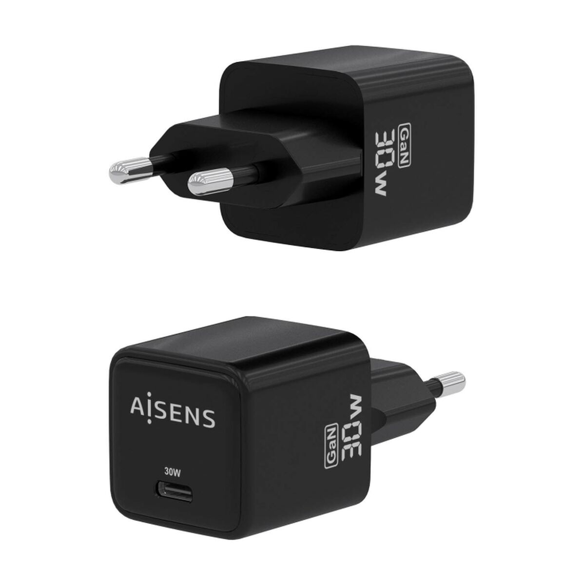 Wall Charger Aisens ASCH-30W1P036-BK Black Multicolour 33 W