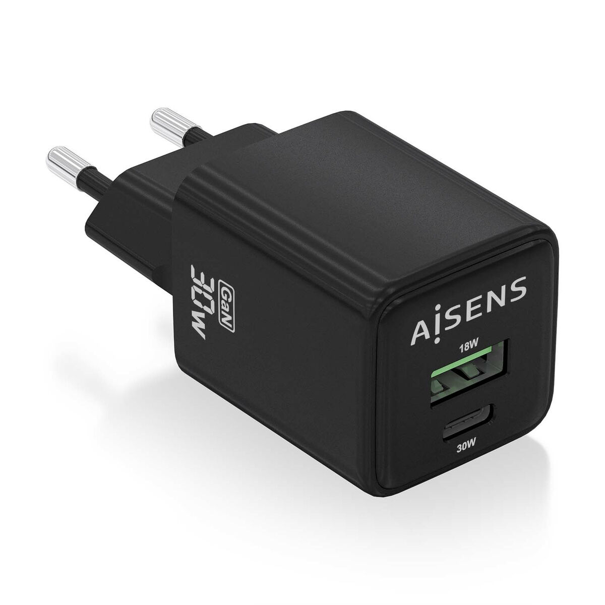Picture of Wall Charger Aisens ASCH-30W2P038-BK Black Multicolour 33 W