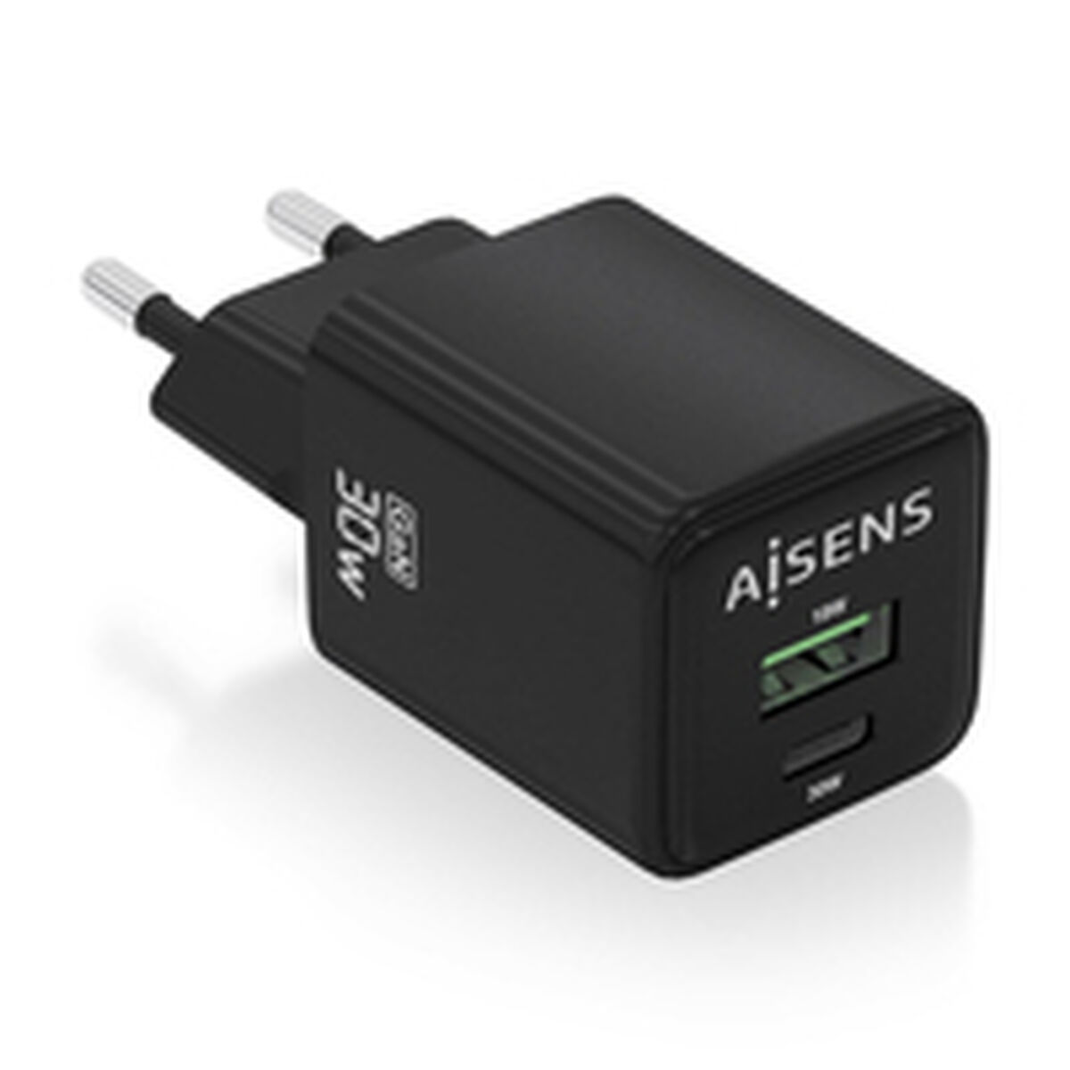 Picture of Wall Charger Aisens ASCH-30W2P038-BK Black Multicolour 33 W