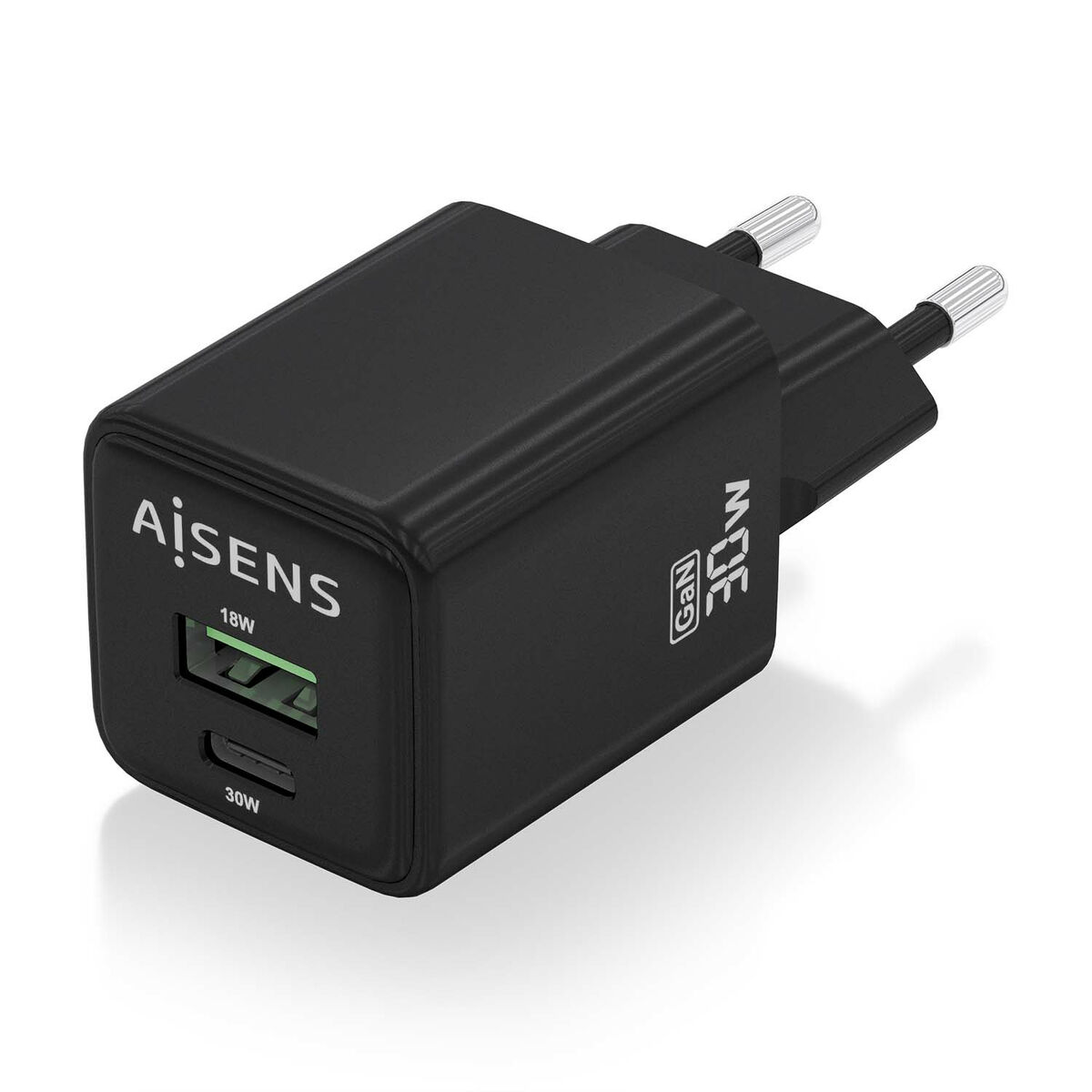 Picture of Wall Charger Aisens ASCH-30W2P038-BK Black Multicolour 33 W