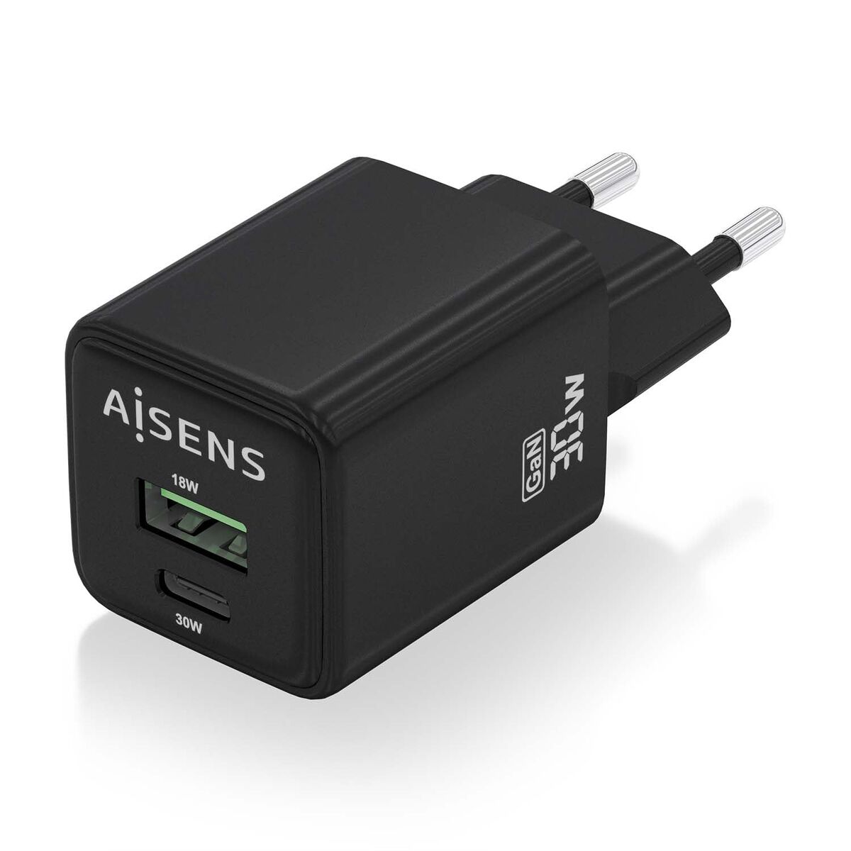 Picture of Wall Charger Aisens ASCH-30W2P038-BK Black Multicolour 33 W