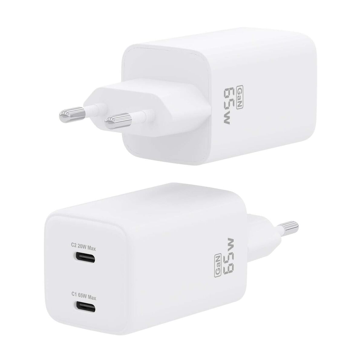 Picture of Wall Charger Aisens ASCH-65W2P039-W White Multicolour 65 W