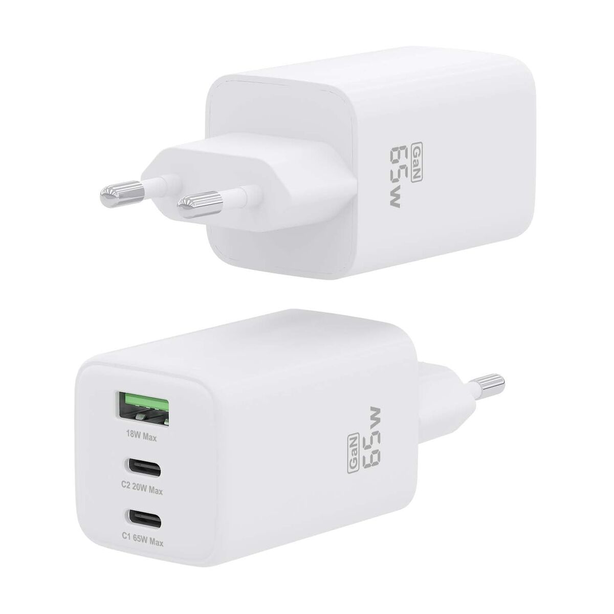 Picture of Wall Charger Aisens ASCH-65W3P041-W White Multicolour 65 W