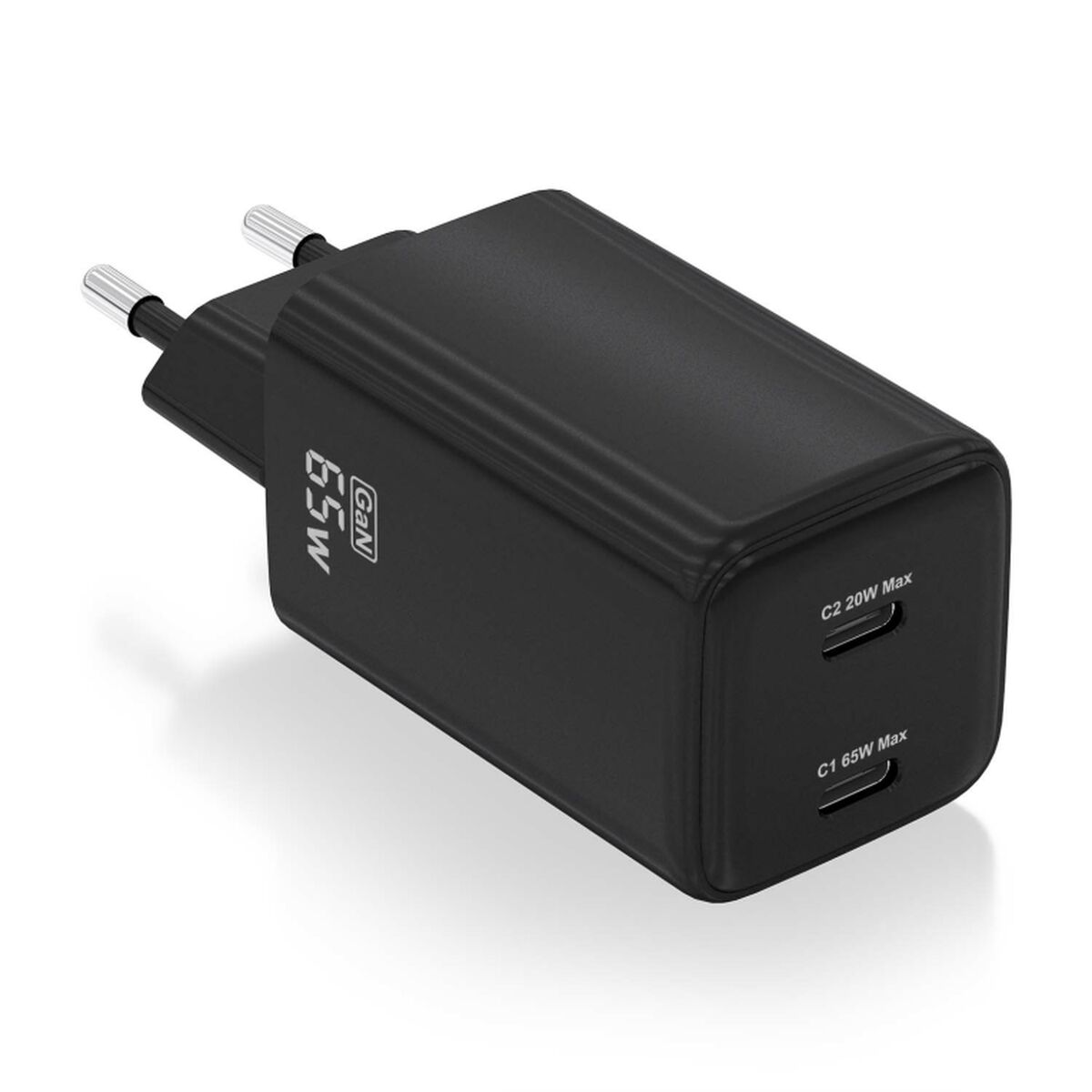 Wall Charger Aisens ASCH-65W2P040-BK Black Multicolour 65 W