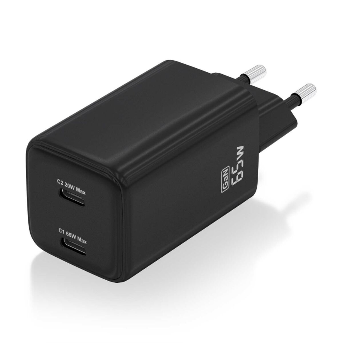 Wall Charger Aisens ASCH-65W2P040-BK Black Multicolour 65 W