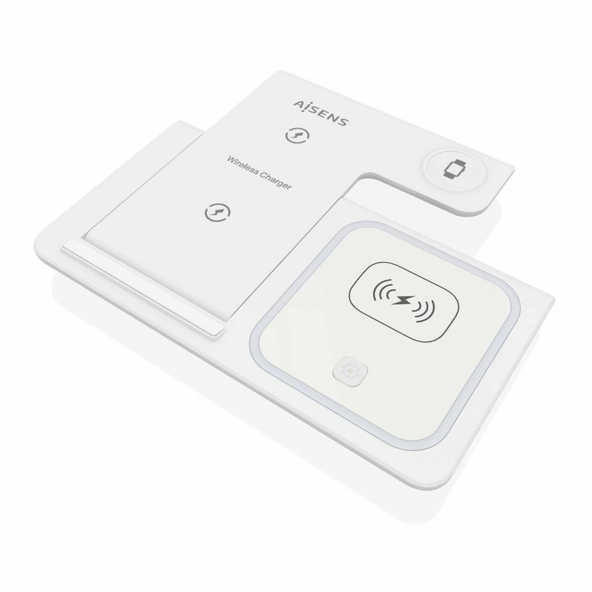 Bild von Cordless Charger Aisens ASCH-15W3WC044-W White 15 W 3-in-1