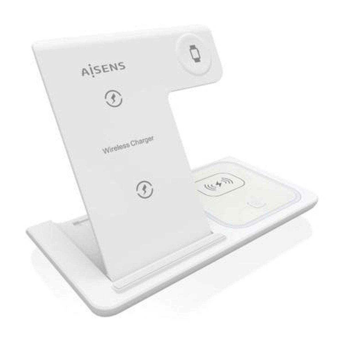 Cordless Charger Aisens ASCH-15W3WC044-W 3-in-1