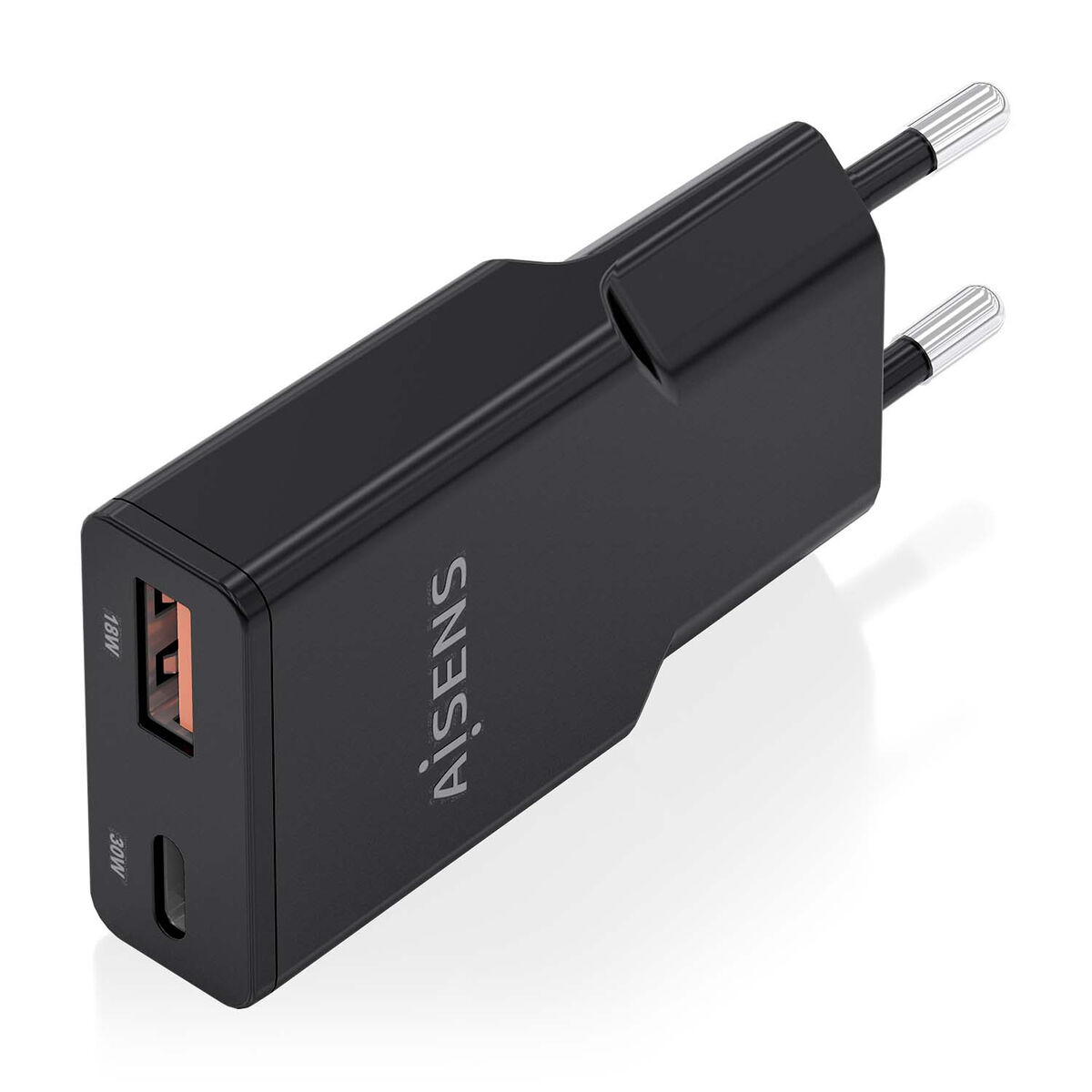 Wall Charger Aisens ASCH-30W2P047-BK Black