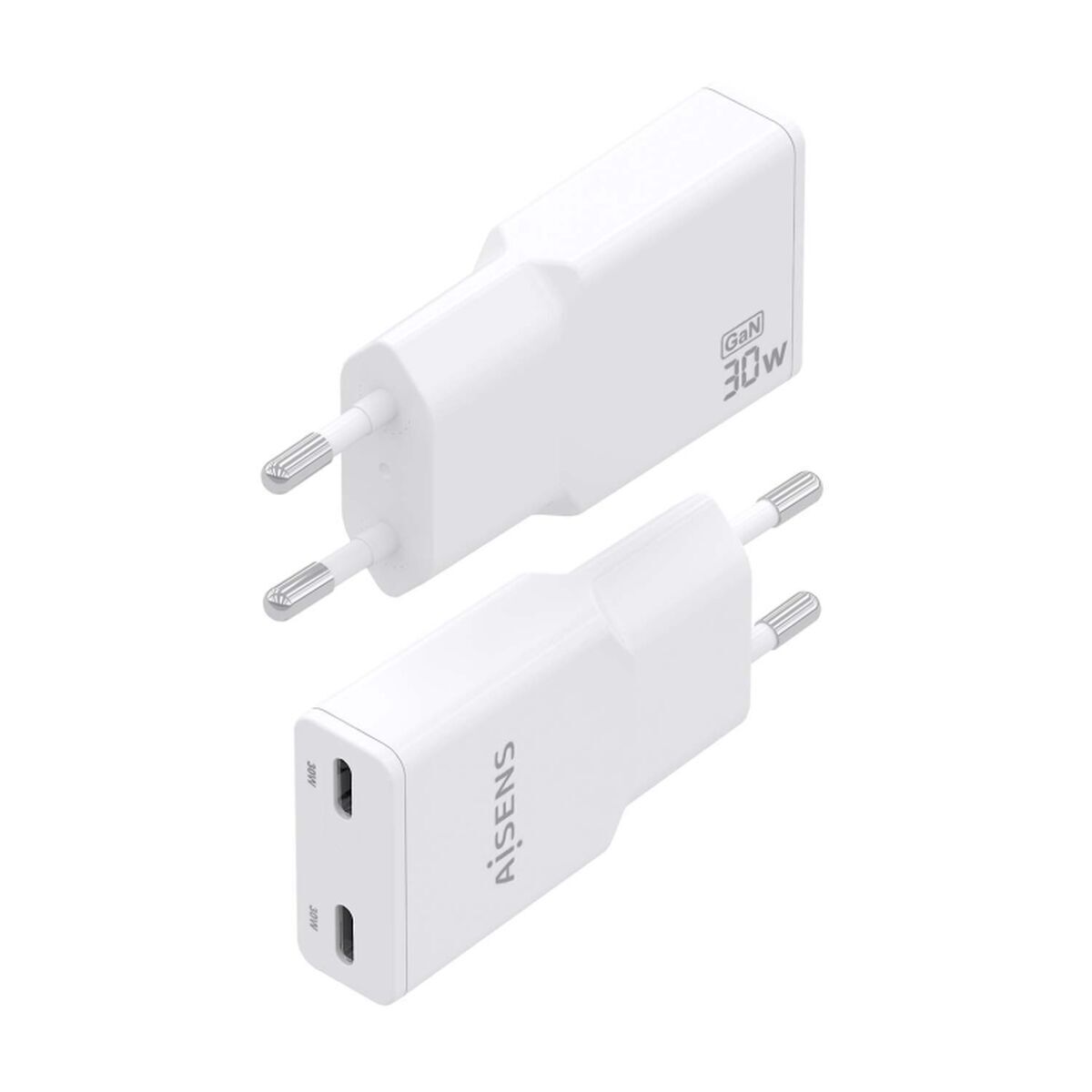 Bild von Wall Charger Aisens AISENS ASCH-30W2P048-W White 30 W
