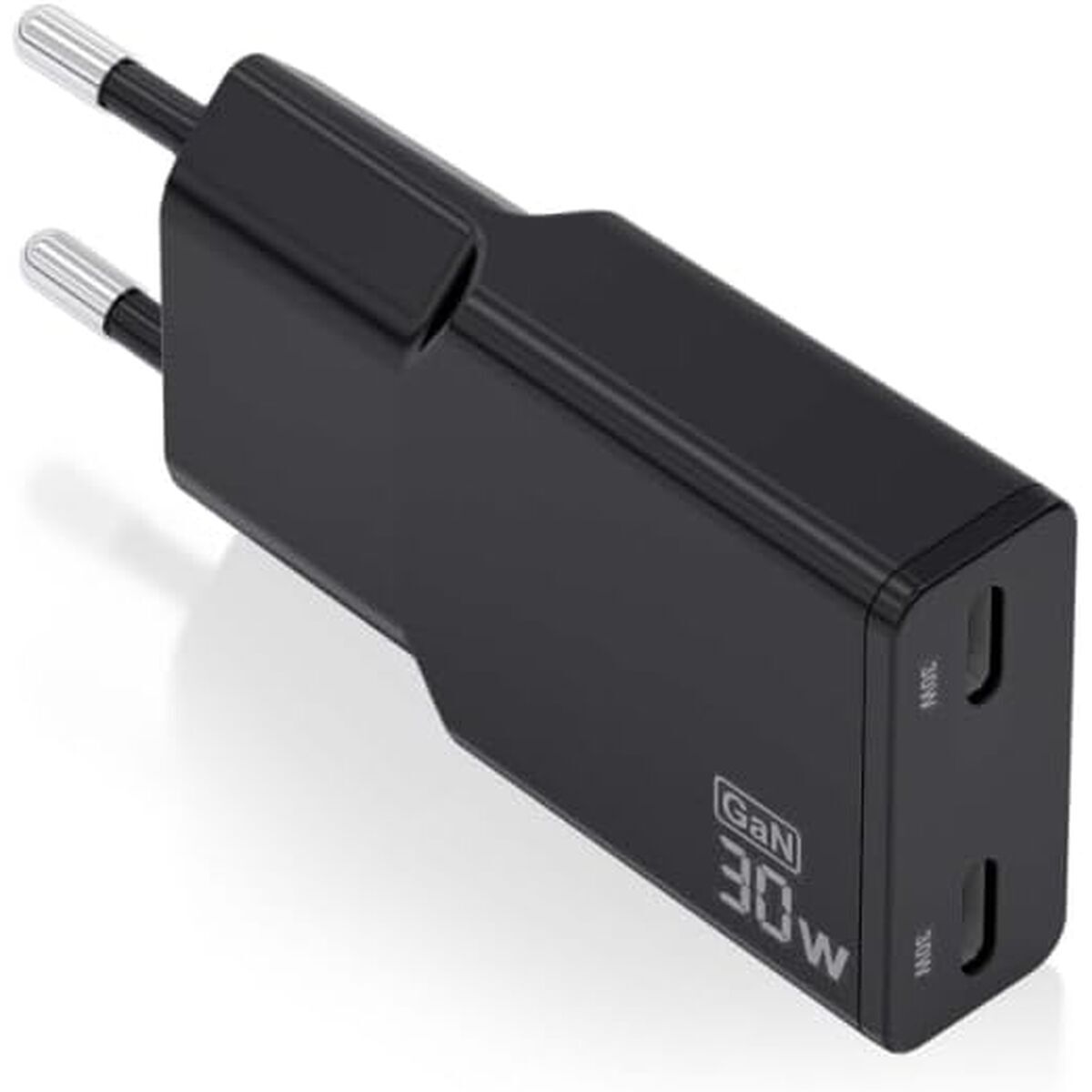 Wall Charger Aisens ASCH-30W2P049-BK Black 30 W