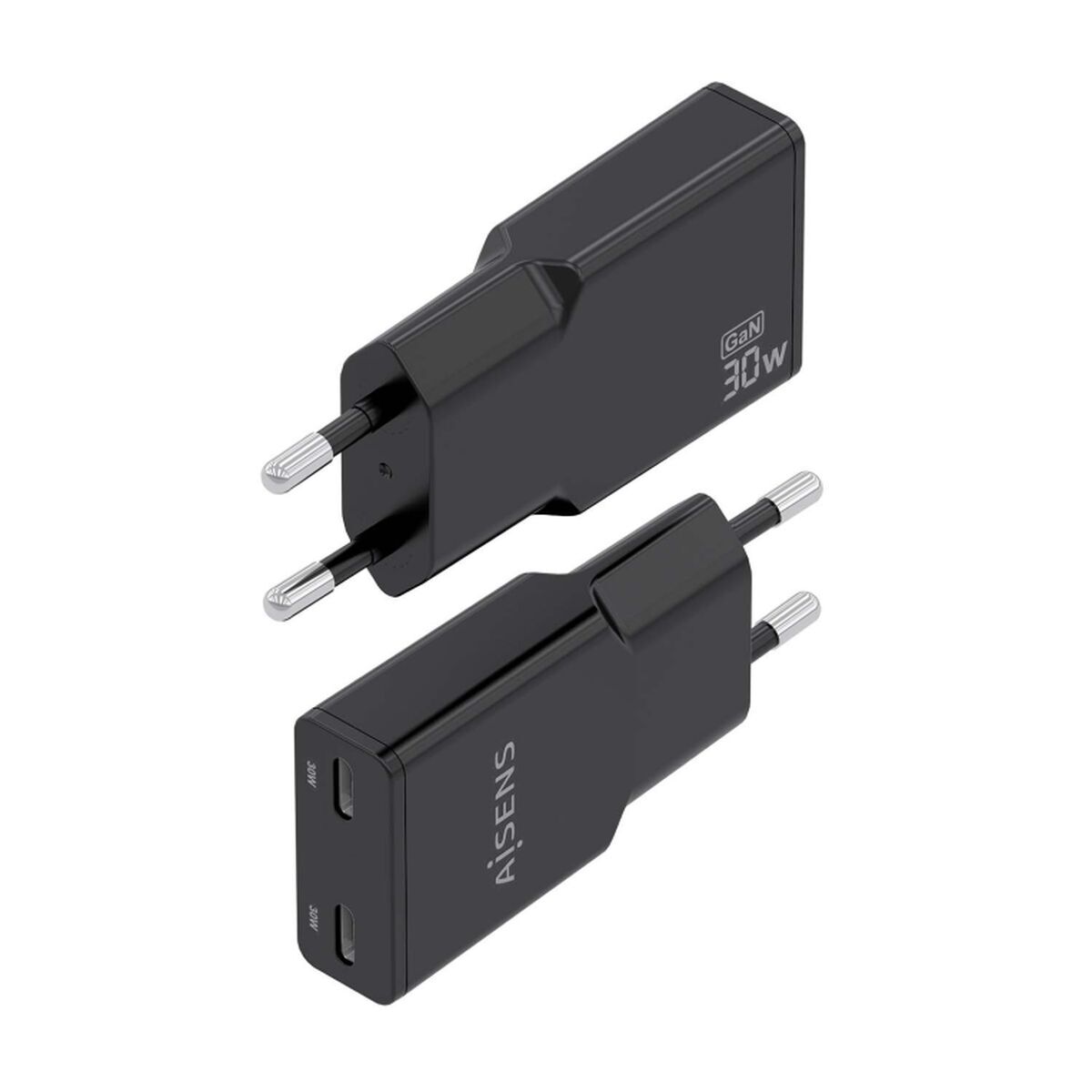 Picture of Wall Charger Aisens ASCH-30W2P049-BK Black 30 W